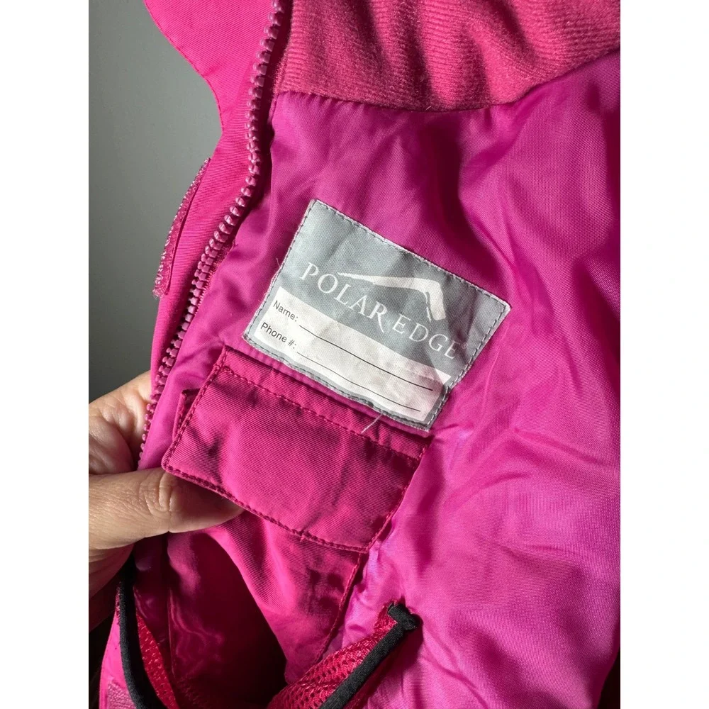 Polar Edge Ski Jacket Girls XL Pink Digital Camo Good Water Resistant Hooded